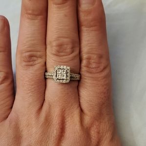 1.5 tcw 14k white gold sized to a 10